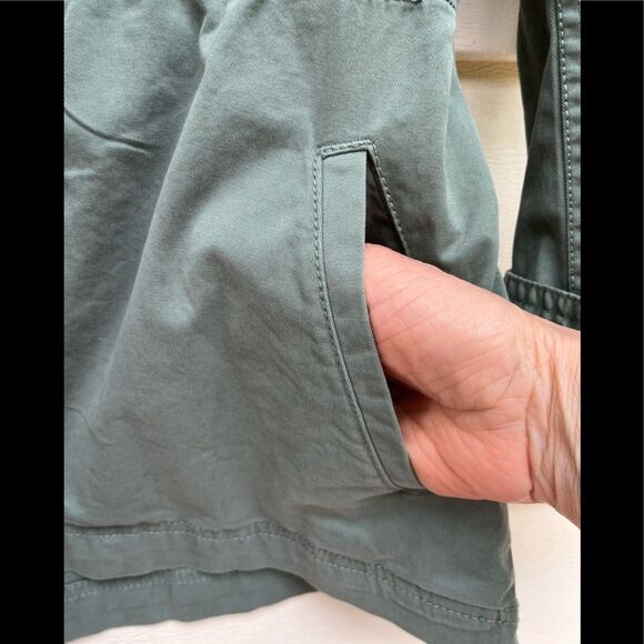 Style & Co green/teal hip length jacket, drawstring, snaps/zipper, brand new, S - Picture 6 of 11